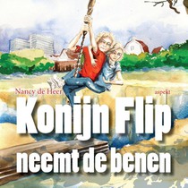 Konijn Flip neemt de benen voorzijde