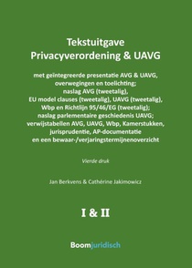 Tekstuitgave Privacyverordening & UAVG voorzijde