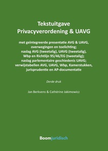 Tekstuitgave Privacyverordening & UAVG voorzijde