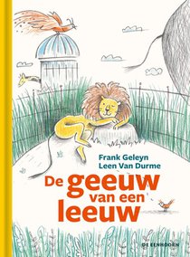 De geeuw van een leeuw voorzijde