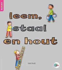 Leem, staal, hout voorzijde