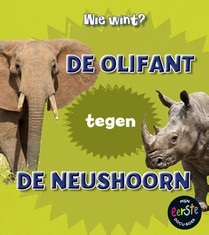 De olifant tegen de neushoorn voorzijde