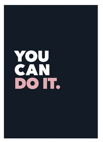 You can do it. voorzijde