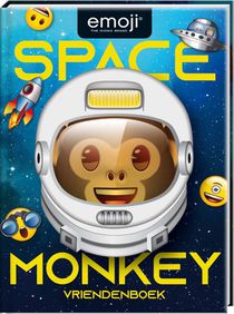 Vriendenboek - Emoji Space Monkey voorzijde