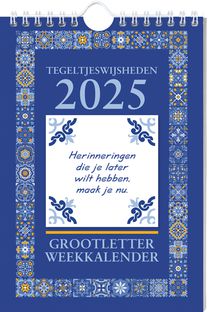 Grootletter Tegeltjeswijsheden weekkalender - 2025