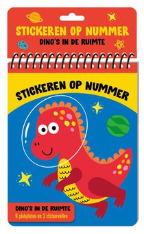 Stickeren op nummer - Dino's in de ruimte
