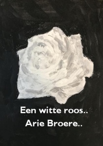 Een witte roos.. voorzijde