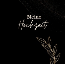 Meine Hochzeit- Hochzeitsgästebuch BLACK Premium Hardcover 78 Seiten