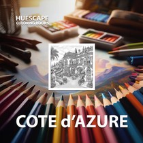 Huescape Kleurboek voor volwassenen - Cote d'Azure voorzijde