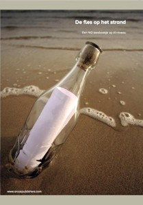 De fles op het strand voorzijde