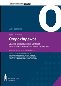 Tekstuitgave Omgevingswet, volledig geconsolideerde wettekst voorzijde