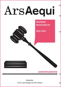 Jurisprudentie Inleiding privaatrecht 1905-2022 voorzijde