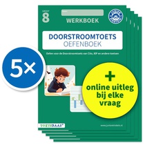 Doorstroomtoets Oefenboek – Werkboek + Online video-uitleg (set van 5) voorzijde