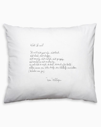 Plint kussensloop 'Wat ik wil' Toon Tellegen