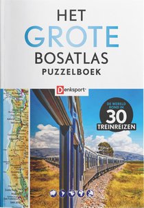 Denksport - Het Grote Bosatlas Puzzelboek - Treinreizen voorzijde