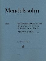 Konzertstücke op. 113 und 114 für Klarinette, Basetthorn (2 Klarinetten) und Klavier voorzijde