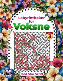 Labyrintbøker for voksne med stor skrift, hjernetrim for høy kognitiv evne, Bind 3: Logikkspill for voksne: Moro og avslapning