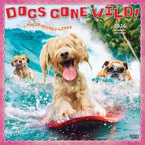 Avanti Dogs Gone Wild Official 2026 12 X 24 Inch (Hanging) Monthly Square Wall Calendar Plastic-Free