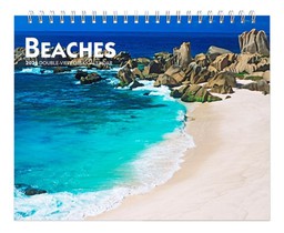 Beaches 2026 7.5 X 6 Inch Monthly Double-View Easel Desk Calendar