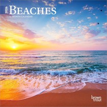 Beaches 2026 7 X 14 Inch (Hanging) Monthly Mini Wall Calendar