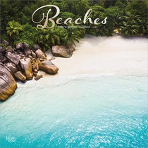 Beaches 2026 12 X 24 Inch (Hanging) Monthly Square Wall Calendar Foil Stamped Cover Plastic-Free