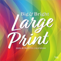 Big & Bright Large Print 2026 12 X 24 Inch (Hanging) Monthly Square Wall Calendar Matte Paper Plastic-Free