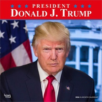 President Donald J. Trump 2026 12 X 24 Inch (Hanging) Monthly Square Wall Calendar Plastic-Free