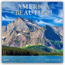 America the Beautiful 2026 Square Plato Foil Calendar