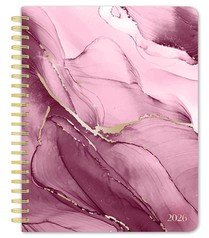Crackled Blush 2026 6 X 7.75 Inch Weekly Desk Planner Foil Stamped Cover