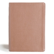 CSB Study Bible, Personal Size, Digital Study Edition, Rose Gold Leathertouch