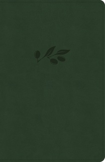 CSB Personal Size Giant Print Bible, Olive Leathertouch, Indexed