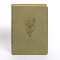 NASB Super Giant Print Reference Bible, Sage Suedesoft Leathertouch