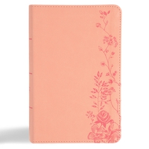 CSB Single-Column Compact Bible, Digital Study Edition, Blush Floral Leathertouch