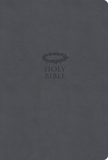 KJV Super Giant Print Reference Bible, Value Edition, Charcoal Leathertouch