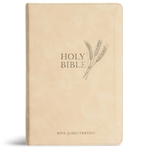 KJV Giant Print Reference Bible, Cream Leathertouch