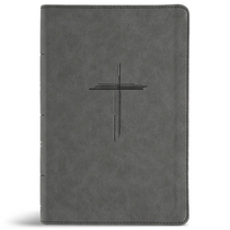 CSB Personal Size Giant Print Bible, Digital Study Edition, Charcoal Suedesoft Leathertouch
