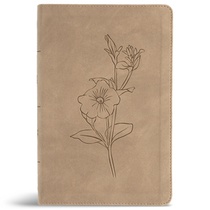 CSB Personal Size Giant Print Bible, Digital Study Edition, Earth Suedesoft Leathertouch
