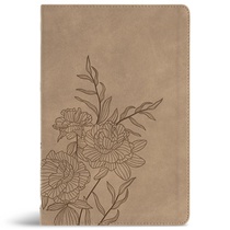 CSB Large Print Thinline Bible, Digital Study Edition, Earth Suedesoft Leathertouch
