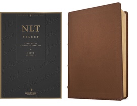 NLT Select Large Print Thinline Reference Bible, Filament Enabled (Goatskin Leather, Brown, Red Letter)