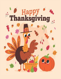 Happy Thanksgiving: Happy Thanksgiving Coloring Book For children's age 3-8