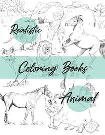 Realistic animal coloring books: coloring book