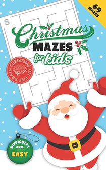 Christmas Mazes for Kids 69 Mazes Difficulty Level Easy: Fun Maze Puzzle Activity Game Books for Children - Holiday Stocking Stuffer Gift Idea - Santa