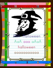 Halloween Kindergarten Alphabet Learning: Halloween Exercise Workbook for Prek.Halloween Prep Book for Pre School.Halloween Prep Workbook for Pre Scho