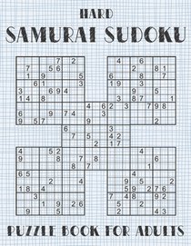Samurai Sudoku Puzzle Book for Adults - Hard