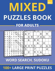 Mixed Puzzles Book For Adults - Word Search, Sudoku