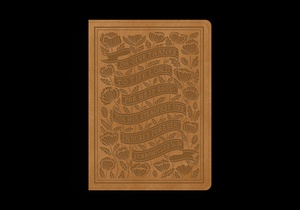 ESV Illuminated(tm) Bible, Art Journaling Edition (Trutone, Nubuck Caramel, 1 Chronicles 16:34 Design)