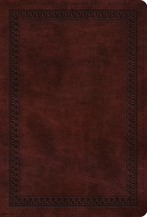 ESV Large Print Compact Bible, Red Letter (Trutone, Mahogany, Border Design)