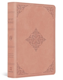 ESV Value Large Print Compact Bible (Trutone, Blush Rose, Fleur-De-Lis Design)