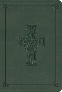 ESV Value Large Print Compact Bible (Trutone, Quiet Forest, Celtic Cross Design)