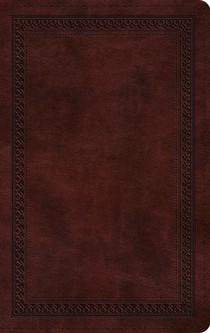 ESV Thinline Bible, Red Letter (Trutone, Mahogany, Border Design)
